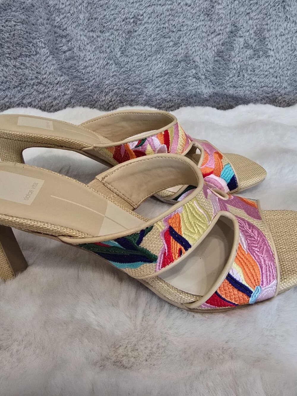 Dolce Vita Gitel Sandal Floral Multi Heeled Sandal Women's Sizes NEW Resort - Picture 4 of 12